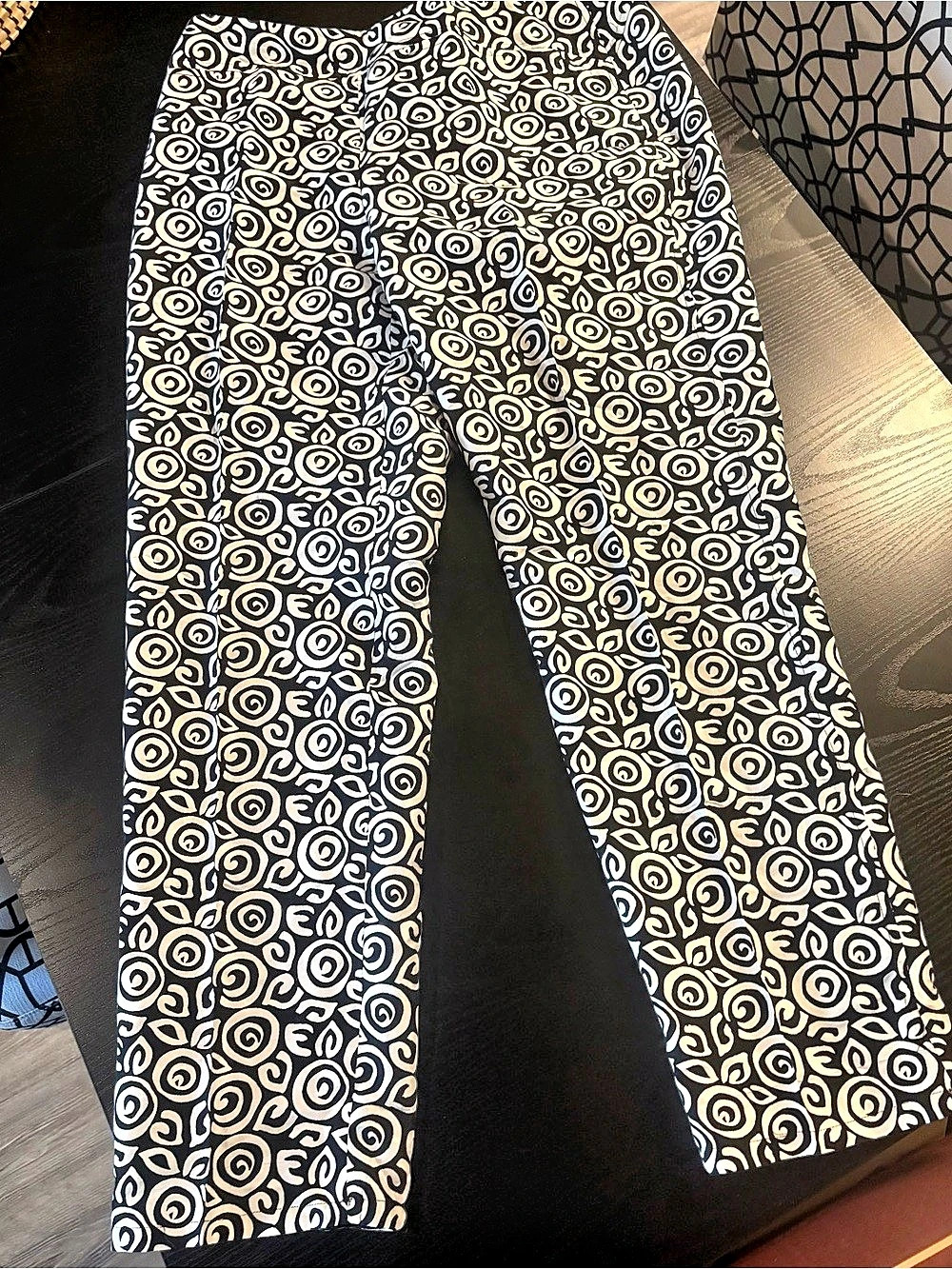Sigrid Olsen Abstract Pattern Pant in Black & White - Picture 1 of 8